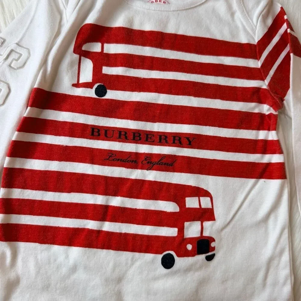 BURBERRY Children Double Decker Bus Coverall Jumpsuit Size 12 Months